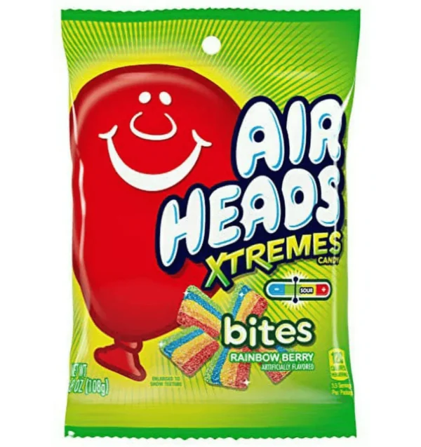 Airheads Xtremes Bites Rainbow Berry Peg Bag 3.8oz / 12