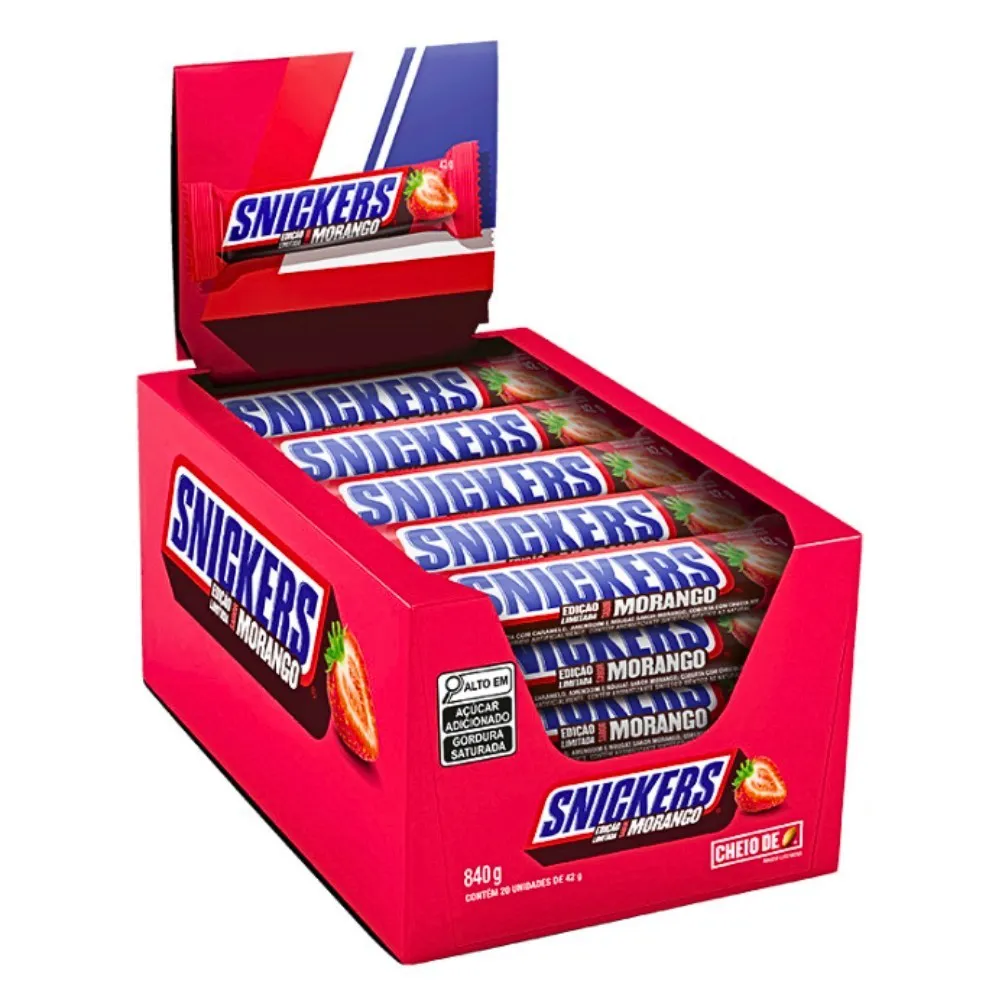 Snickers Morango Strawberry 42g / 20 Pcs