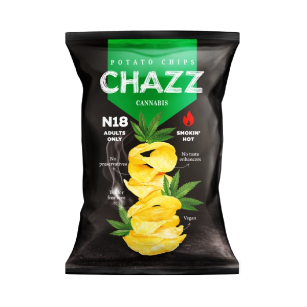 CHAZZ chips with hemp and jalapeńo, 90g /15 Pcs