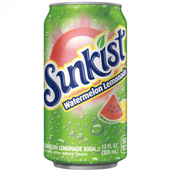 Sunkist Watermelon Lemonade Soda 355ml