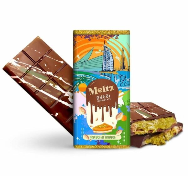 Meltz Dubai Chocolate Pistachio Knafeh 1 x 200g(Made in UAE)