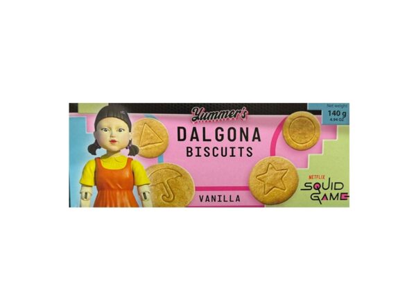 COOKI YUMMERS SQUID GAME VANILLA BUTTER DALGONA BISCUITS 24 x 140g