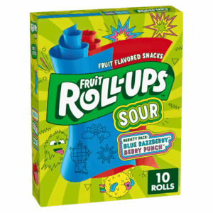 Fruit Roll Ups Sour Blue Razzberry Berry Punch 10x141g