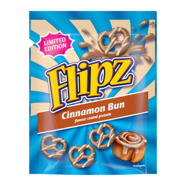 flipz cinnamon bun pretzels 90g