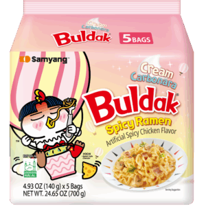 Samyang Bulldak Creamy Carbonara Bag 5x140g (Halal)