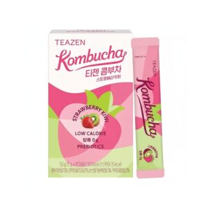TEAZEN Kombucha Strawberry Kiwi Hydration pack 10 Sticks x 5g