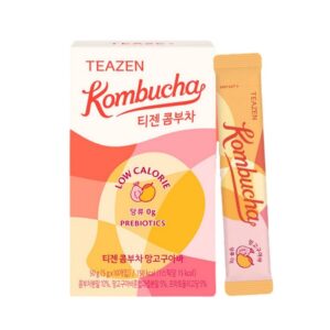 TEAZEN Kombucha Mango Guave Tasty & Fizzy Healthy Tea (Sugar Free) 10 x 5g