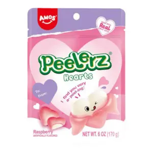 AMOS Peelerz Gummy Hearts 24 x 65GR ( Valentine day Special)