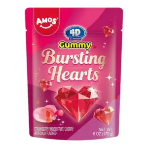 AMOS 4D Bursting Hearts Candy 24 x 65GR ( Valentine day Special)