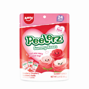 AMOS Peelerz Gummy Roses 24 x 65GR ( Valentine day Special)