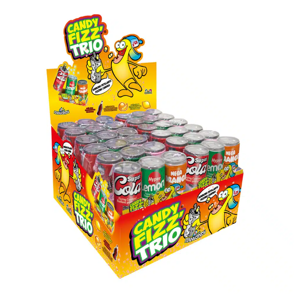 52056379 Candy Fizz trio display Funny Candy fizz trio 24x21gr