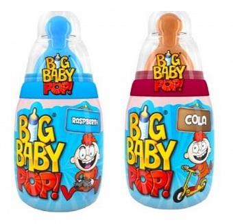 big baby pop Bazooka Big Baby Pop Raspberry & Cola (12 x 32g)