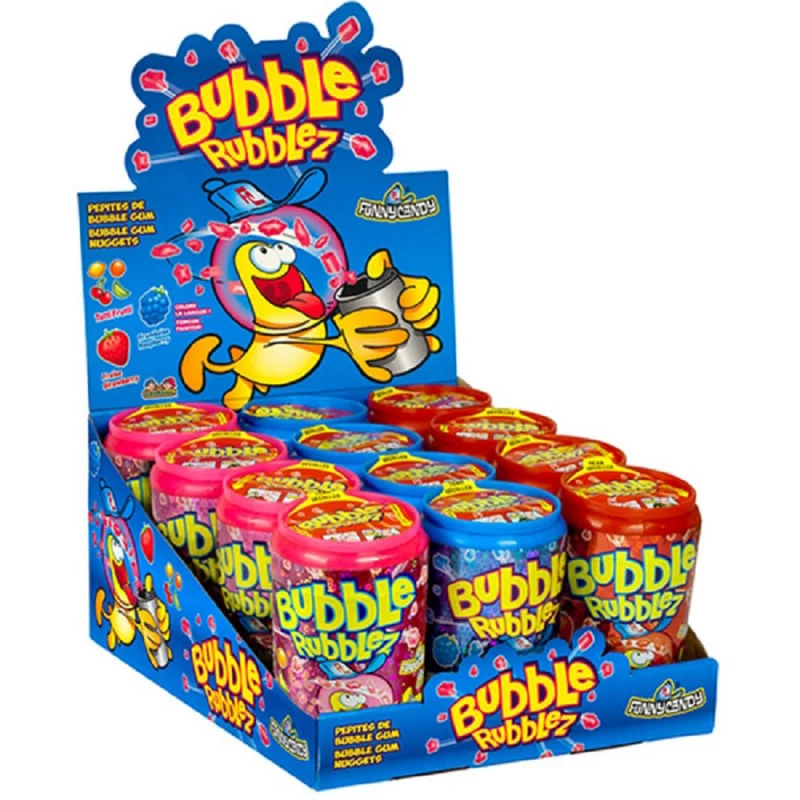 bubble rubblez Funny Candy Bubble Rubblez 12 x60g
