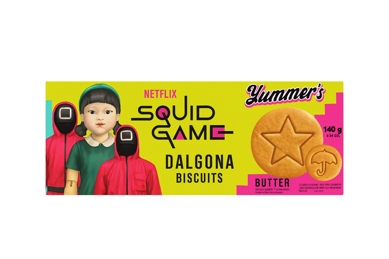 dalgona vanilla biscuit 3 Yummers Squid Game Dalgona cookies with Butter Flavor 24x140 g
