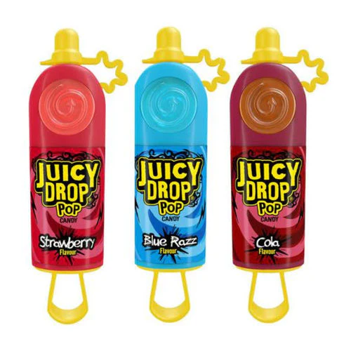 juicy drop pop mixed flavours Bazooka Juicy Drop Pop Mixed Flavors (12 x 26g)