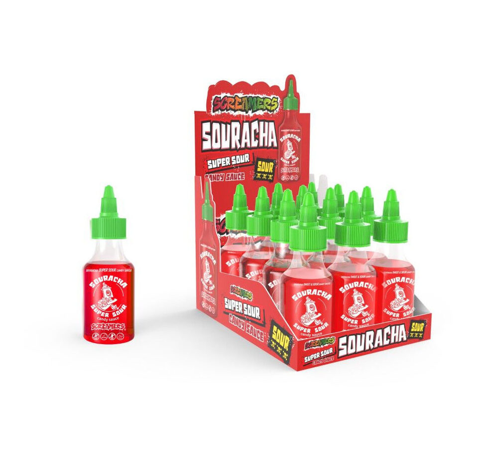 souracha sour candy screamers e1765387461772 Screamers Souracha Super Sour Candy Sauce 12x 90ml