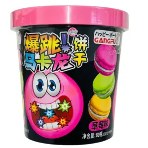 Gangfu Popping Macarons Strawberry 24 x 80g