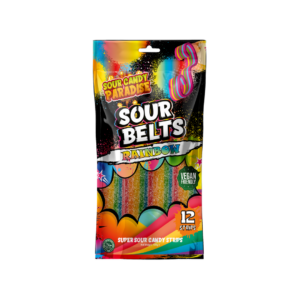 Sour Candy Paradise Sour Belts Rainbow 12x100g (HALAL)