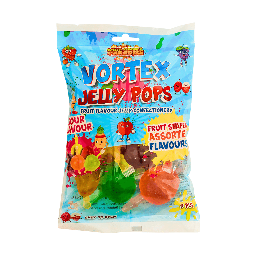 Sour Candy Paradise Vortex Jelly Pops Sour Flavour 1 Sour Candy Paradise Vortex Jelly Pops Sour 12x315g (HALAL)