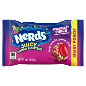 NERDS JUICY GUMMY CLUSTERS, STRAWBERRY PUNCH 12CT 2.65oz