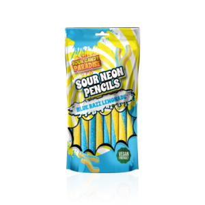 Sour Candy Paradise Sour Neon Blue Razz Lemonade 12x130g (Halal)