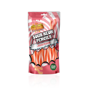Candy Paradise Sour Neon Pencils Juicy Peach 12x130g (Halal)