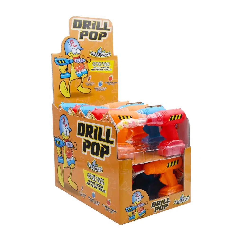 52078303 drill pop display new Drill Pop Funny Candy 18pcs