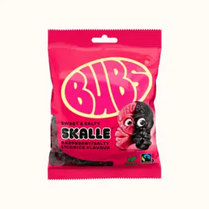 BUBS Raspberry Salty Licorice Swedish Candy 16 x 90g