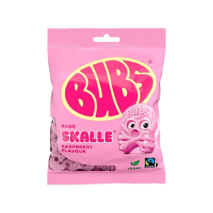 Bubs Sour Raspberry Swedish Candy 12 x 90g