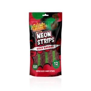 Sour Candy Paradise Neon Strips Wild Cherry 12x130g (Halal)