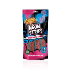 Sour Candy Paradise Neon Strips Bubblegum 12x130g (Halal)
