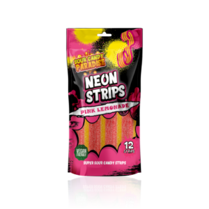 Sour Candy Paradise Neon Strips Pink Lemonade 12x130g (Halal)