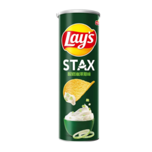 Lays Stax Sour Cream & Onion 24 x 90g (Imported Asia)