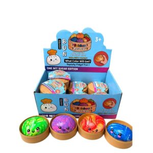 Dumpling Squishy Rainbow Fidget toy Anti-stress 12 Pcs Display Mix Colors