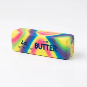 Squishy Salted Butter Stress Reliever Squeezable Rainbow 13cm 12pcs