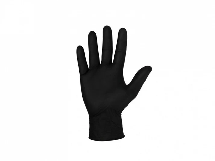 zwart dun nitril e9e870f0 7e5d 4ec8 a53b d0ce5a91fc03.jpg Nitrile Disposable Gloves Black Box 10 X 100 Pieces ( Choose From Size S M L XL )