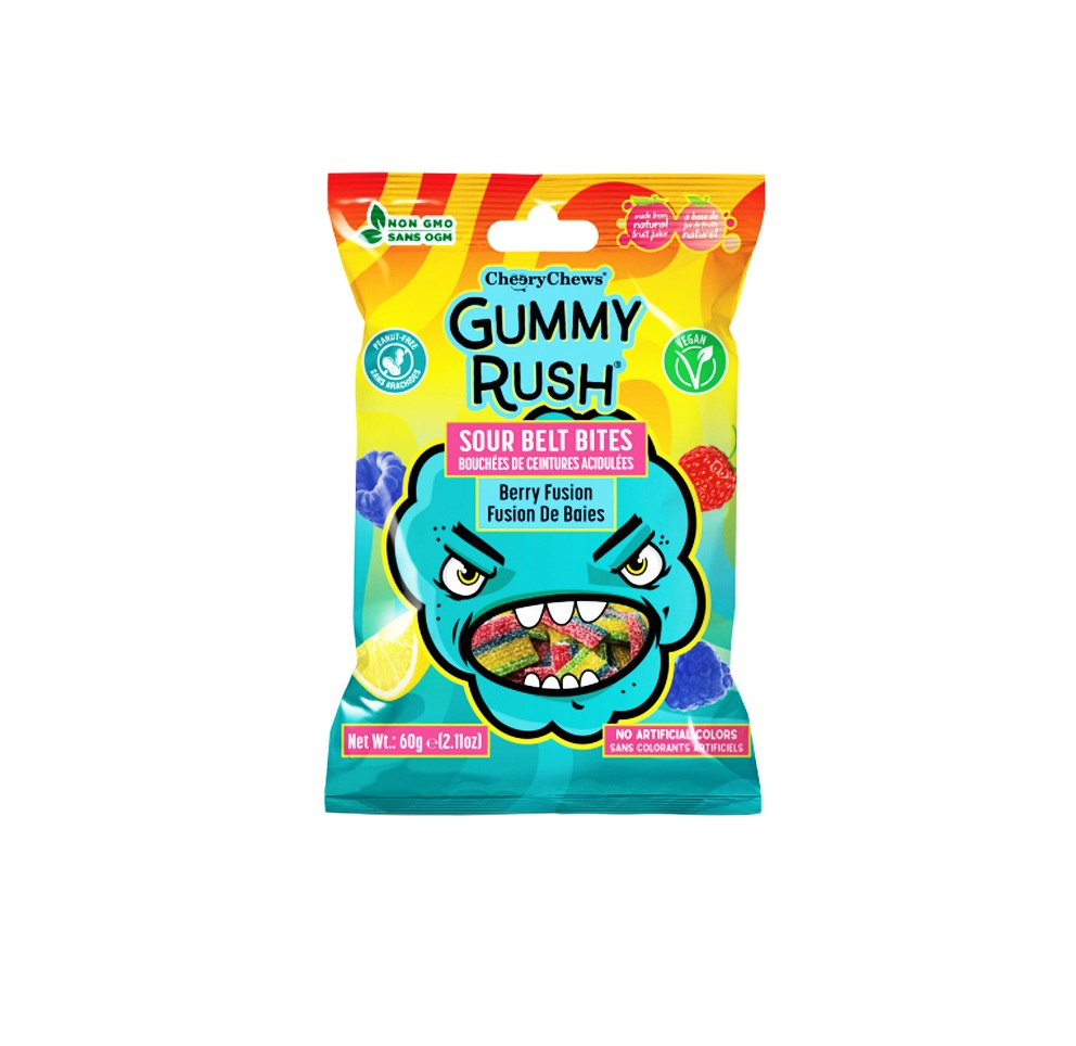 Berry Fusion 1 Gummy Rush Sour Belt Bites Berry Fusion 12x60g
