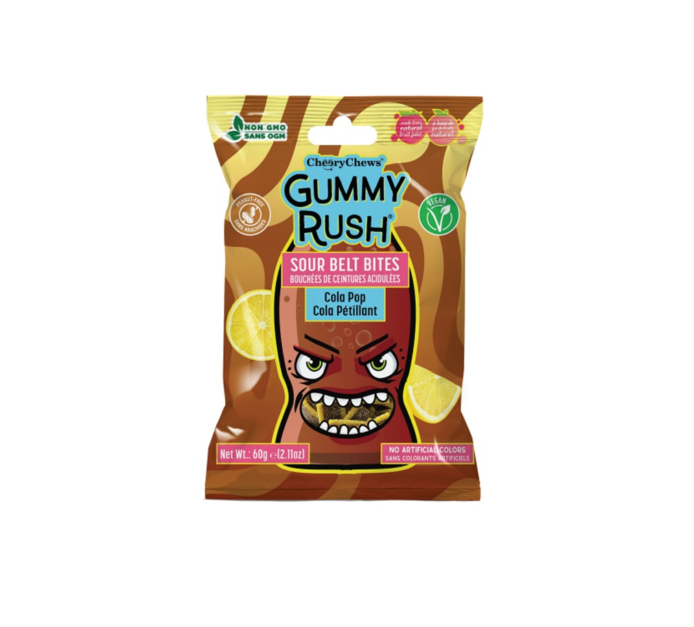 Cola Pop Gummy Rush Sour Belt Bites Cola Pop 12x60g