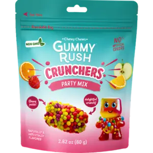Gummy Rush Crunchers Sour Party Mix 12x80g (HALAL)