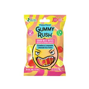 Gummy Rush Sour Belt Bites Strawberry Lemonades 12x60g