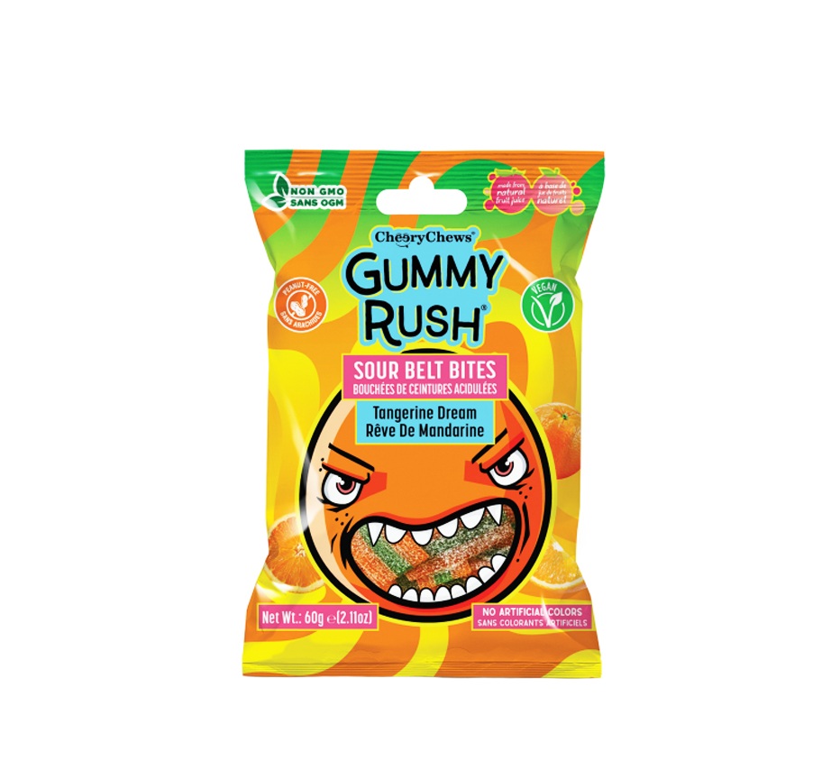 Tangerine Dream Gummy Rush Sour Belt Bites Tangerine Dream 12x60g