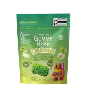 Gummy Rush Crunchers Green Apple Sour 12x80g (HALAL)