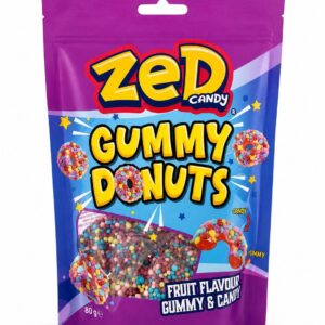 Zed Candy Gummy Donuts Fruit Flavor 14x80g