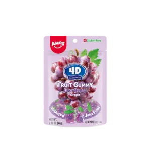 AMOS 4D JUICY BURST GRAPE FRUIT GUMMY 24x65g