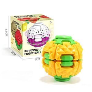 Press to Spin Fidget Ball Mix Fruit Colour ( Stress Relief ) 12 pcs Display