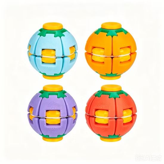 spinner Press to Spin Fidget Ball Mix Colour ( Stress Relief ) 12 pcs Display