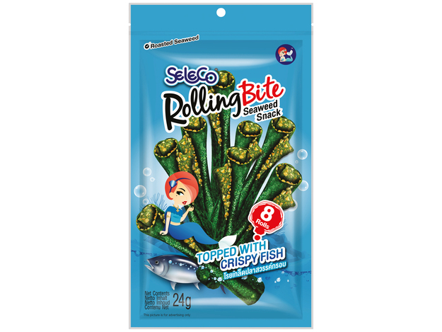 625Wx625H 20283 Roasted Seaweed Snack Rolling Bite Fish Seleco 6x24g