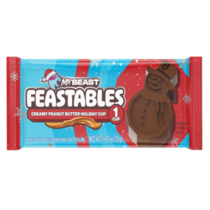 Mr Beast 30 X 35 Gr Feastables Snowman Cup Milk Chocolate Creamy Peanut